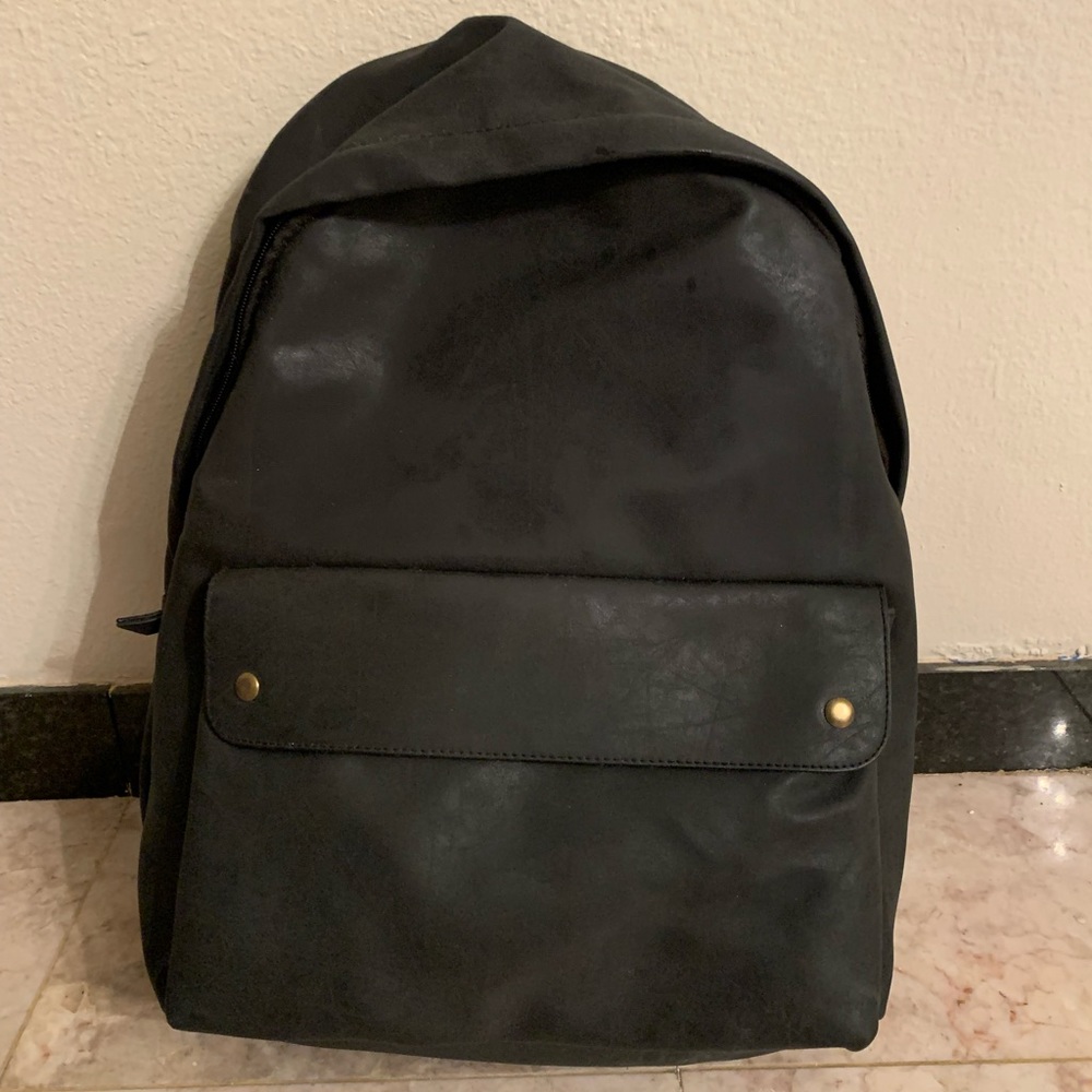 Faux Leather Fashion Backpack